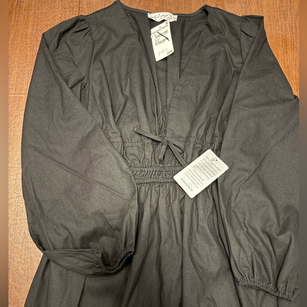 Petal & pup CECE LONG SLEEVE MAXI DRESS - BLACK - Picture 8 of 11